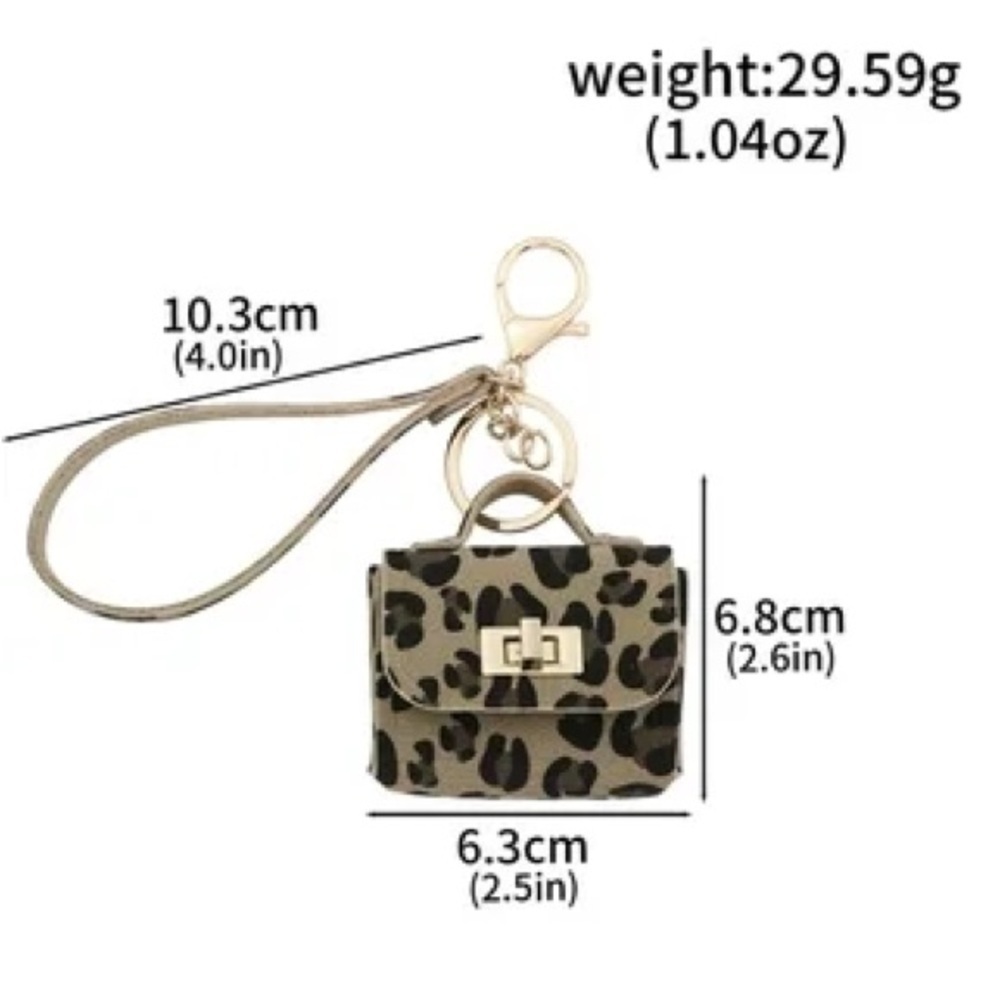 Leopard Print Mini Keychain Bag - Picture 5 of 6